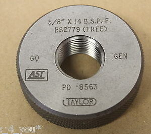 AST 5/8" x 14 Tpi BSPF GO (GEN) Screw Thread Ring Gauge ME422