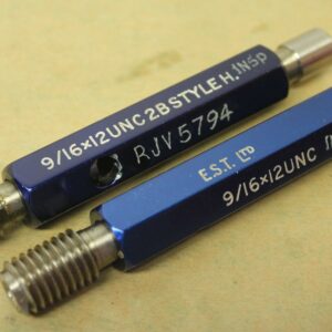 EST Ltd 9/16" x 12 Tpi UNC 2B GO NOGO & Core Thread Plug Gauge ME1065